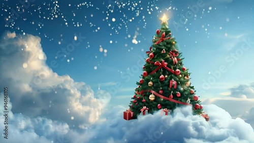 Christmas Tree Floating in the Sky