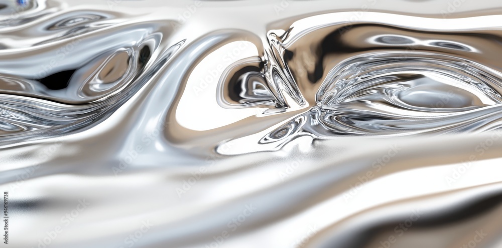 Water effect background texture 3d render illustration with glossy silver metal fluid and glossy chrome mirror. Stock image. Water effect background texture 3d render illustration with glossy silver metal fluid and glossy chrome mirror. Stock image.