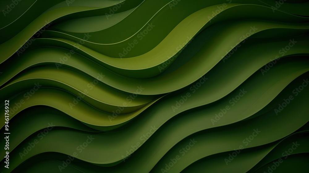 Abstract Green Wavy Background Abstract Green Wavy Background