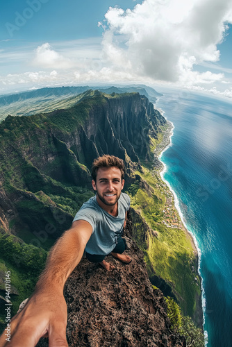 Selfie with a breathtaking view
 photo