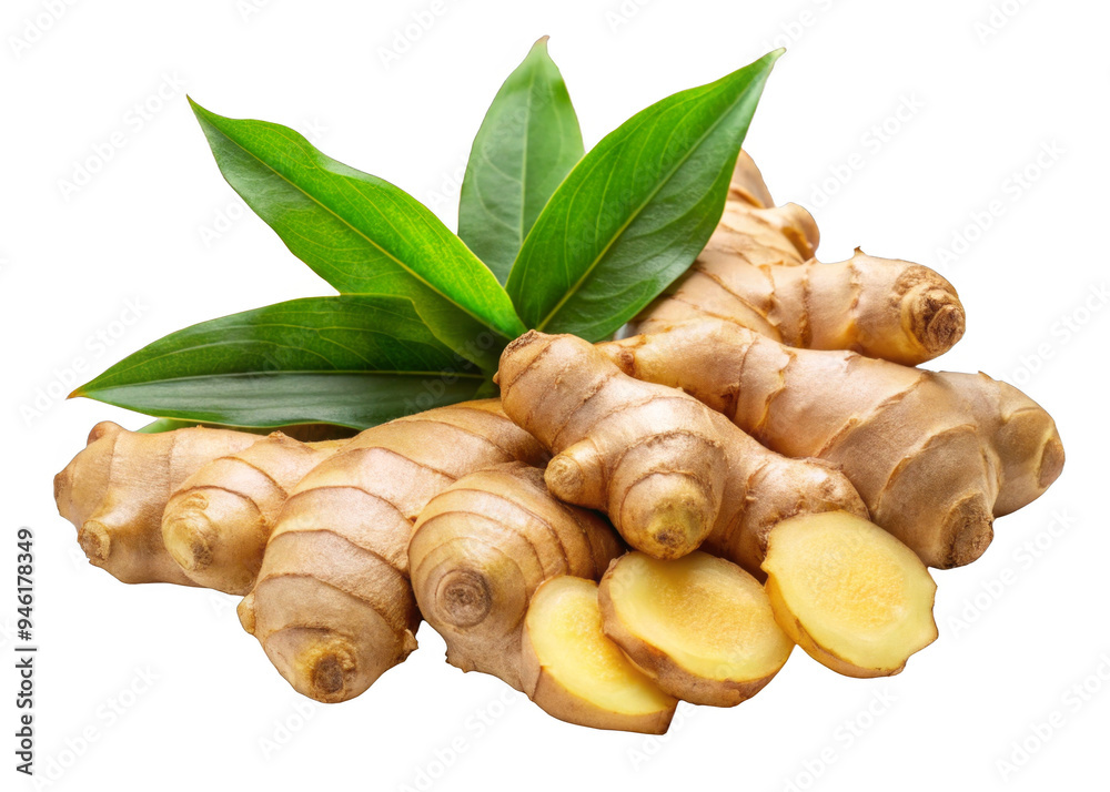 Fresh Ginger Root on a transparent background. Fresh Ginger Root on a transparent background.