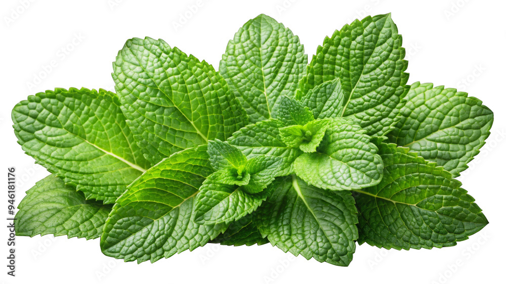 Fresh Mint Leaves on a transparent background. Fresh Mint Leaves on a transparent background.