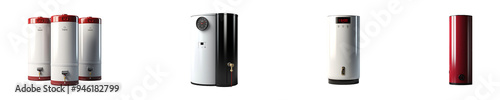 Set, collection of Heat Pump Water Heater isolated on transparent background.