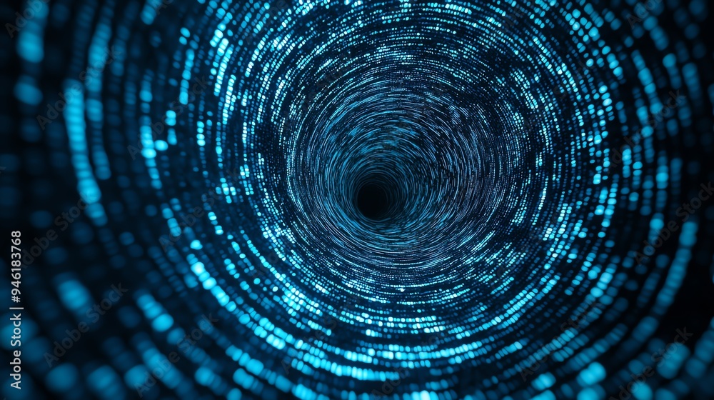 A 3D search engine logo in the center of a swirling vortex of data, symbolizing the epicenter of information retrieval A 3D search engine logo in the center of a swirling vortex of data, symbolizing the epicenter of information retrieval