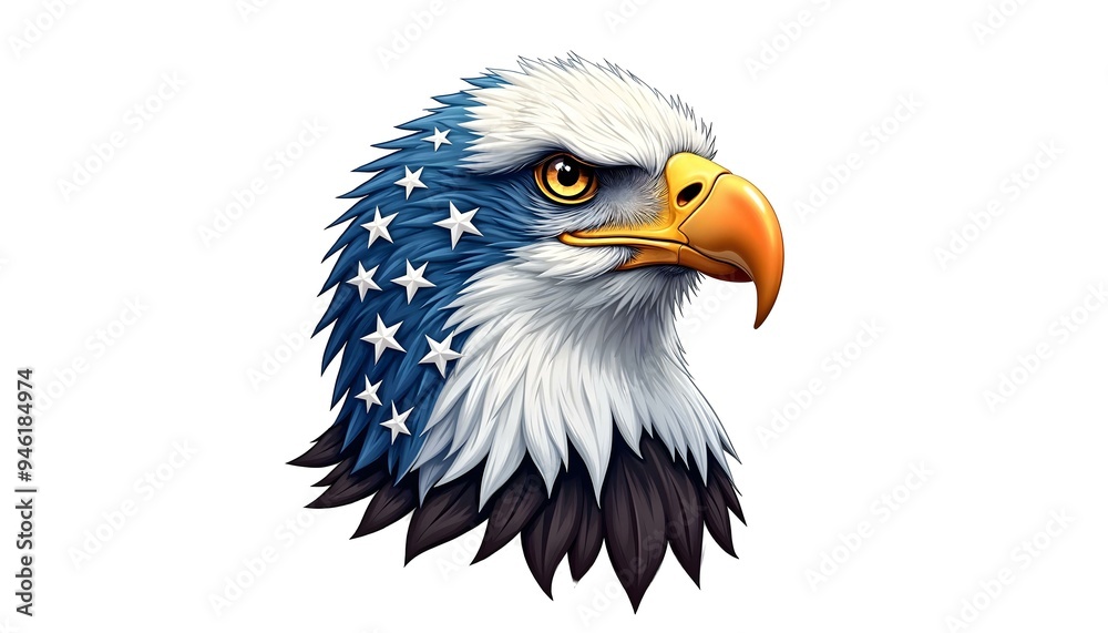 Patriotic Bald Eagle Wrapped in American Flag a Symbol of Freedom, liberty and National Pride Patriotic Bald Eagle Wrapped in American Flag a Symbol of Freedom, liberty and National Pride