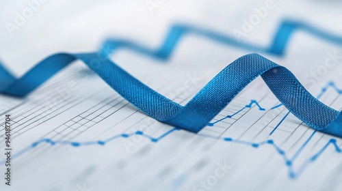 Wallpaper Mural Elastic band: Show financial metrics stretched on an elastic band that suddenly snaps back, illustrating rapid market corrections Torontodigital.ca