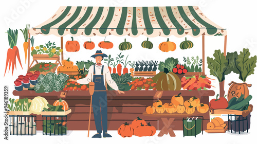 Support Local Farmers Concept and Farmers Market Background Image
