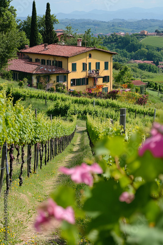 Vineyard tour with grape fields in Italy
 photo