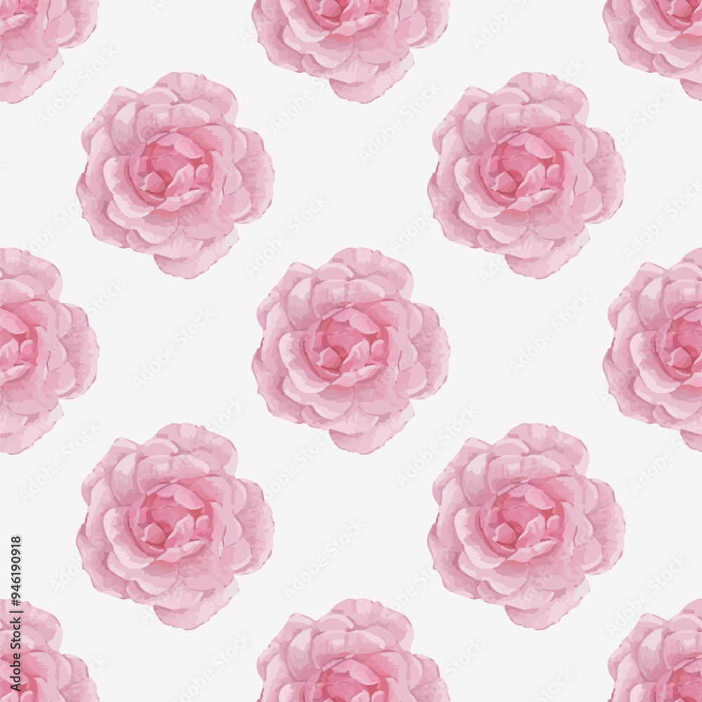 Elegant pink roses seamless vector pattern Elegant pink roses seamless vector pattern