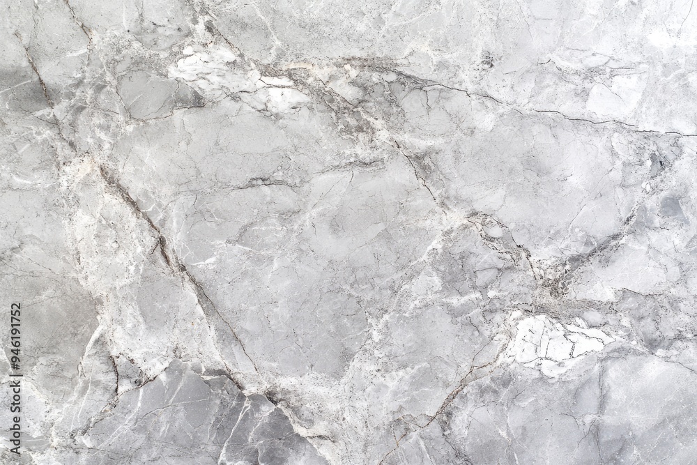 Obraz premium Modern grey limestone texture background in white light polished empty wall paper. luxury gray concrete stone table top desk view concept grunge seamless, Rustic marble slab , ai