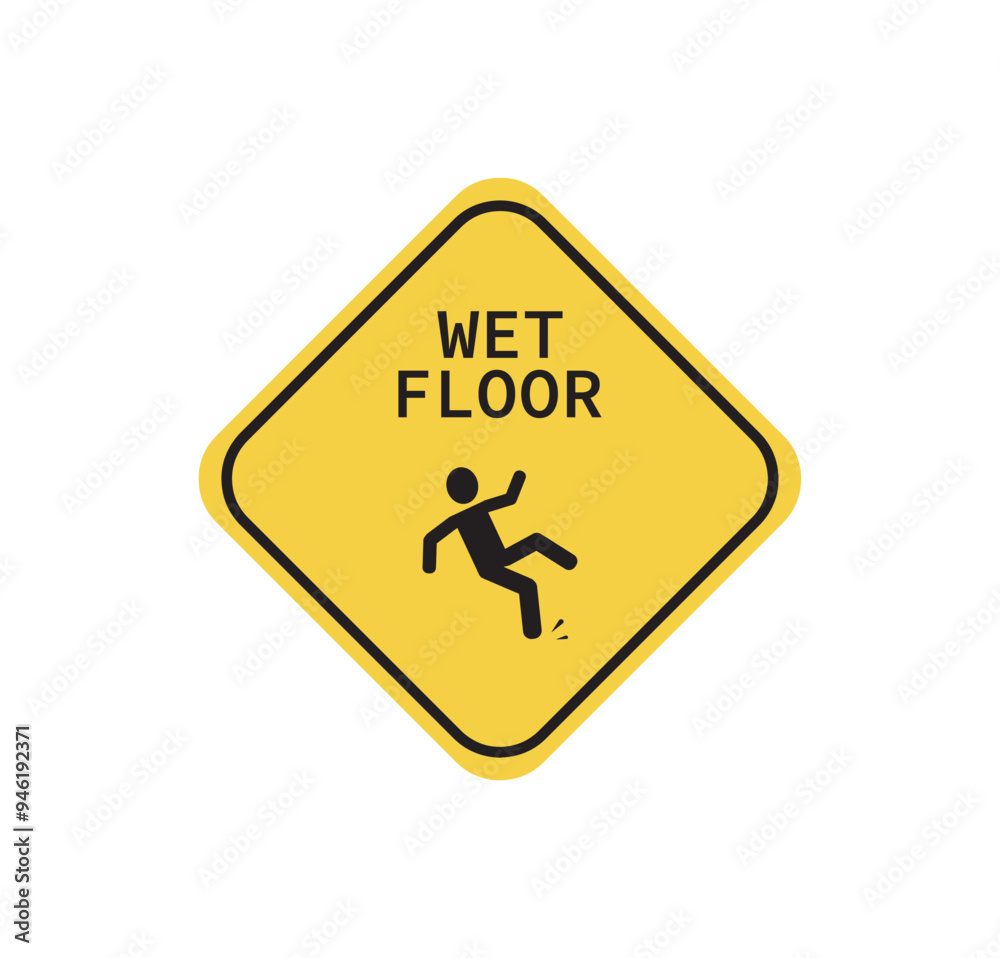 wet floor text warning and information sign wet floor text warning and information sign