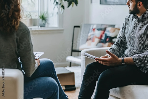 Professional psychologist conducting a consultation
 photo