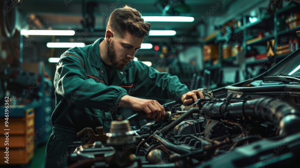 The Mechanic Fixing Engine The Mechanic Fixing Engine