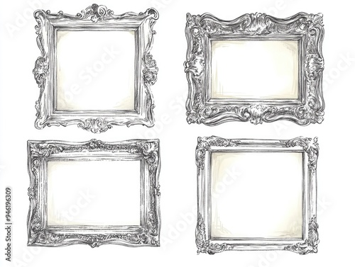 Ornate Silver Picture Frames