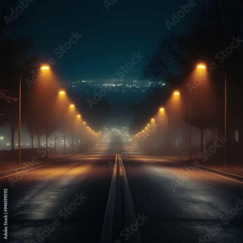 night traffic in the city