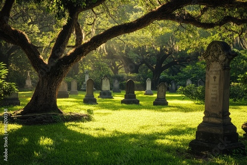 A cemetery in the French Quarter of New Orleans, Louisiana.