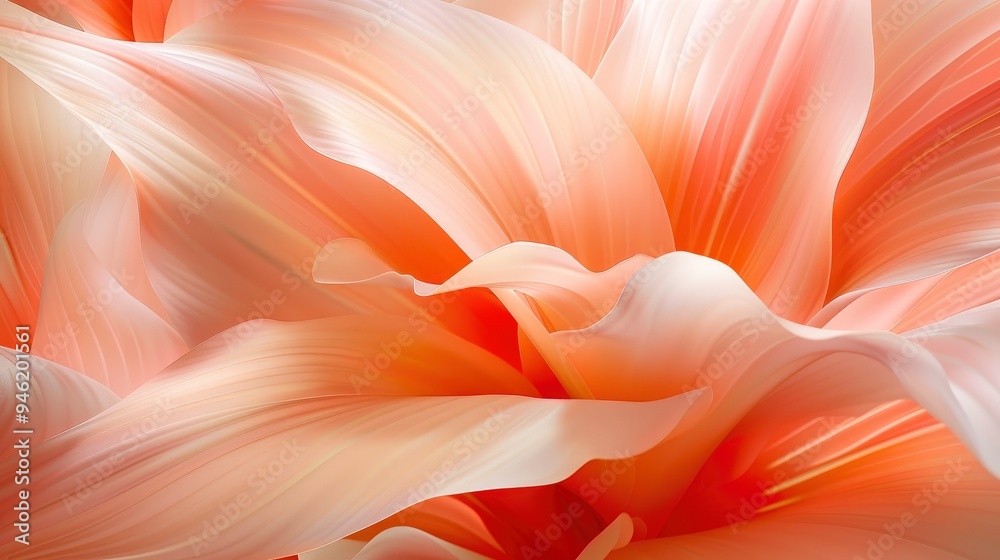 Abstract Flower Petals in Soft Peach and Orange Hues Abstract Flower Petals in Soft Peach and Orange Hues