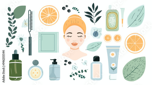 Professional Skincare Routine Products with Sheet Mask, Face Roller, Serum