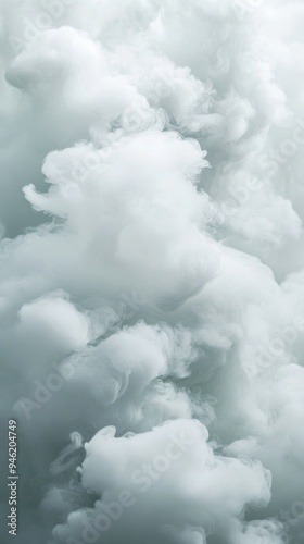 White ink forming cloud shapes in water