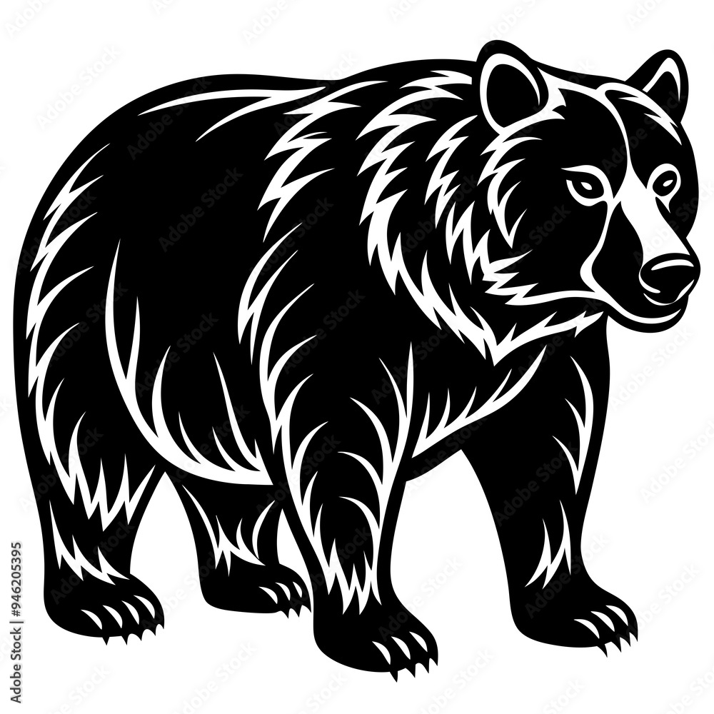 Obraz premium Animals silhouette vector image