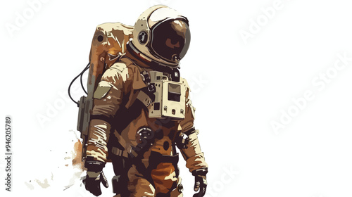 Spaceman Mission Ready: Flat Vector Artwork
