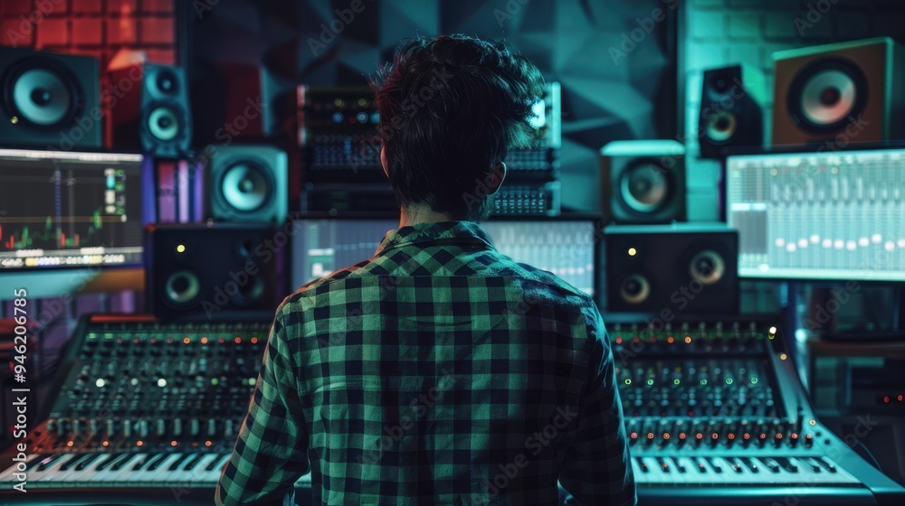 The music production studio The music production studio