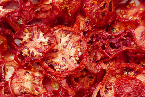 Obraz na płótnie close up of homemade dried tomatoes, w salonie