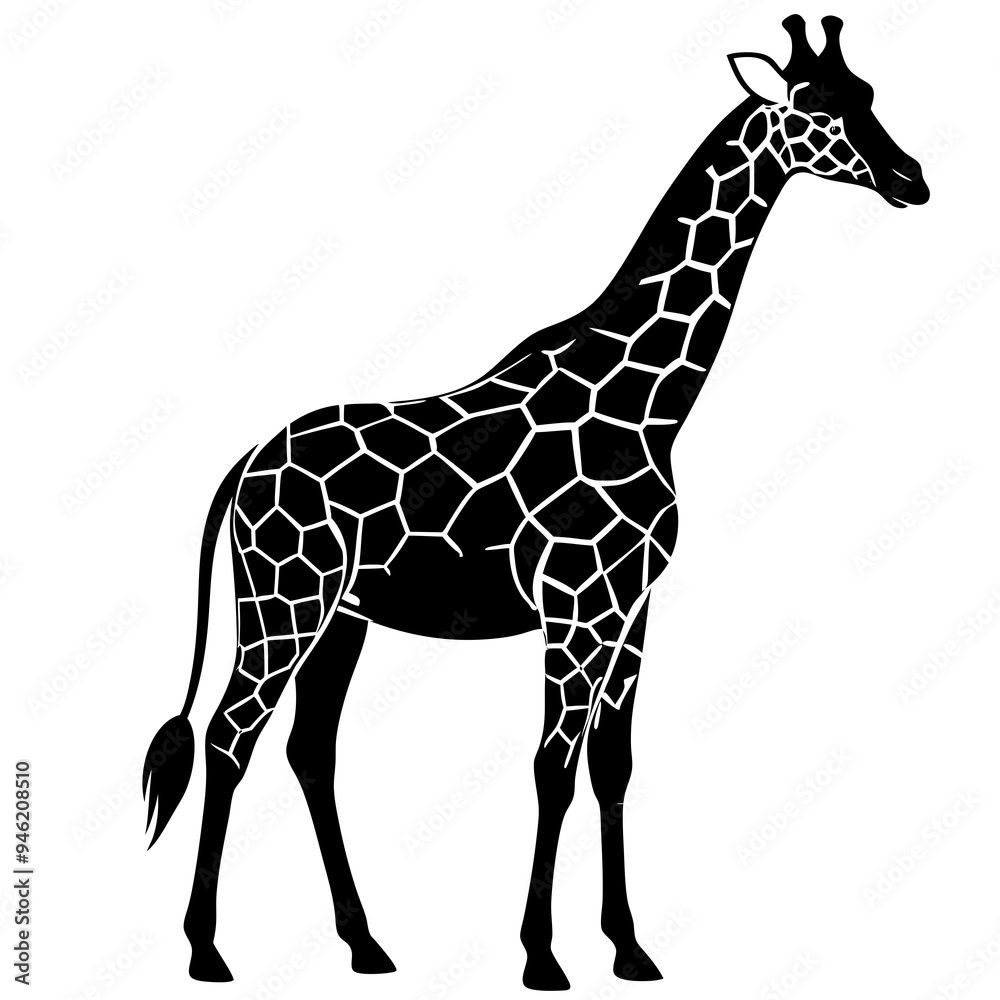 Naklejka premium Animals silhouette vector image