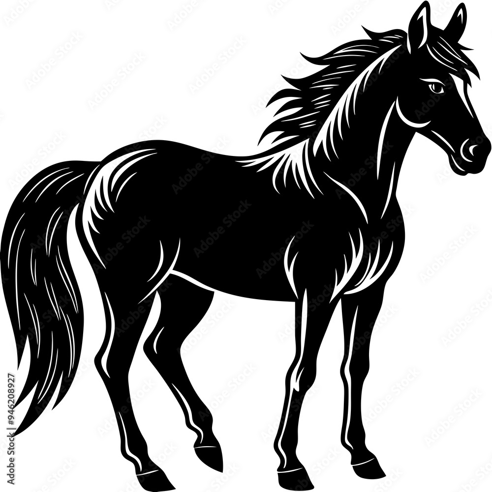 Obraz premium Animals silhouette vector image