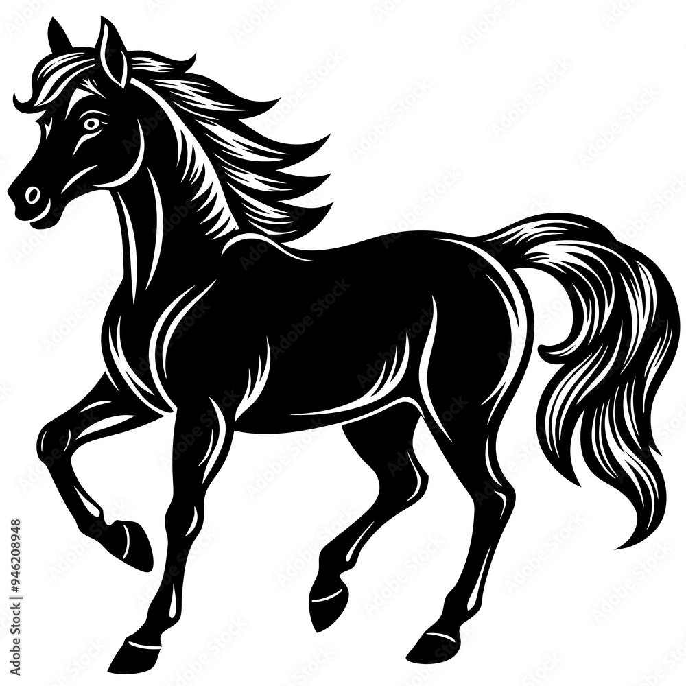 Obraz premium Animals silhouette vector image