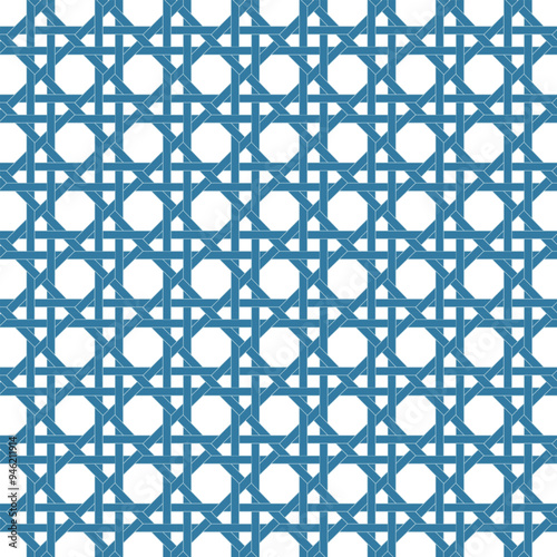Turquoise Seamless weave cane pattern. Colorful wallpaper with weave motif. Ethnic linen texture background. Geometric ornament . Woven pattern vector decorative of braided bands for fabric, textiles.