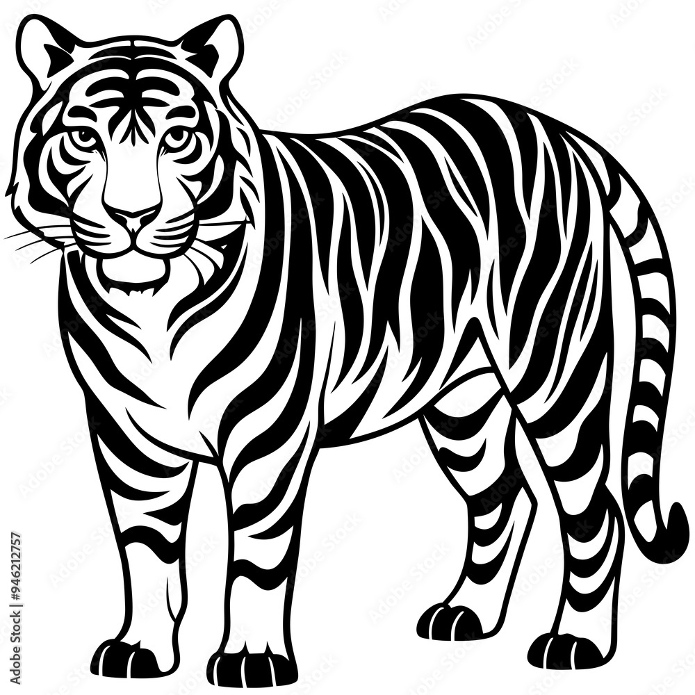 Obraz premium Animals silhouette vector image