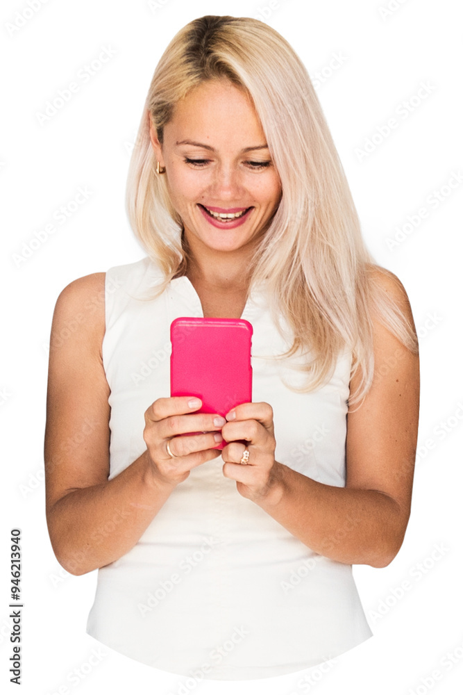 Woman messaging png sticker, transparent background Woman messaging png sticker, transparent background