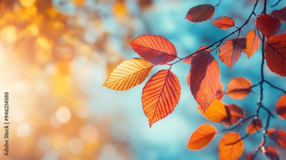 Close-Up of Vibrant Autumn Leaves with Golden and Red Hues - Macro Photography with Sunlight and Detailed Texture. AI generated illustration Close-Up of Vibrant Autumn Leaves with Golden and Red Hues - Macro Photography with Sunlight and Detailed Texture. AI generated illustration