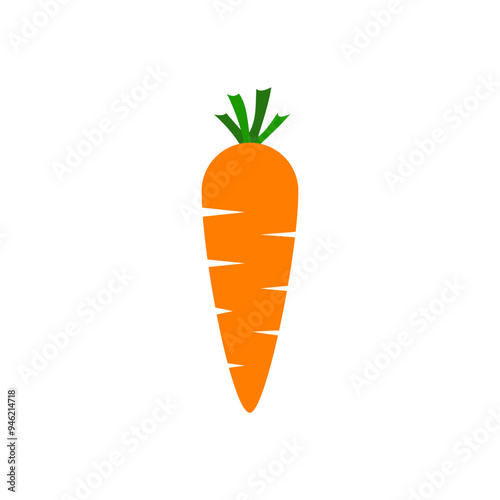 Carrot isolated on white background.