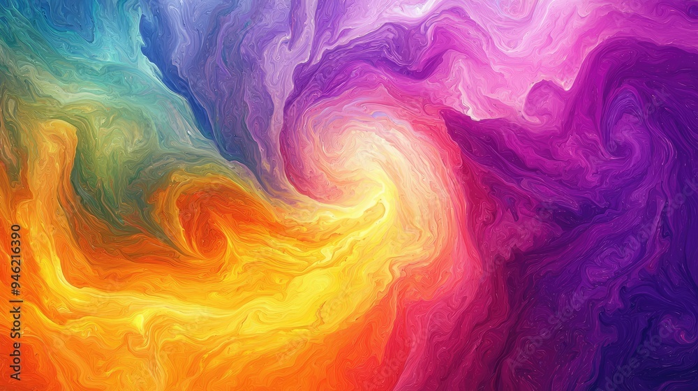 A colorful abstract painting with swirling patterns and vibrant hues. A colorful abstract painting with swirling patterns and vibrant hues.