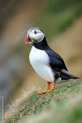 The Atlantic puffin (Fratercula arctica) is a species of puffin found in the North Atlantic.