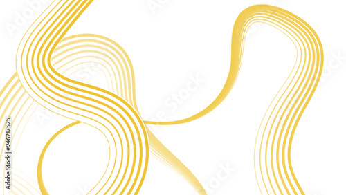 Yellow White Color  Wavy Dynamic Stripes  vector background 