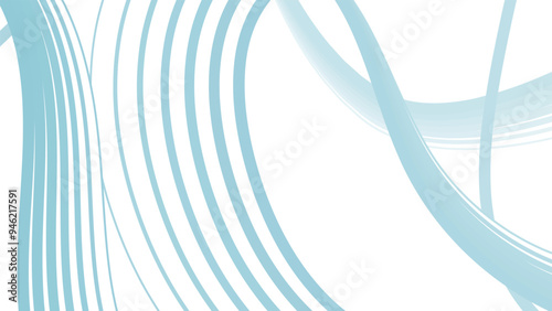 blue Color  Wavy Dynamic Stripes  vector background 