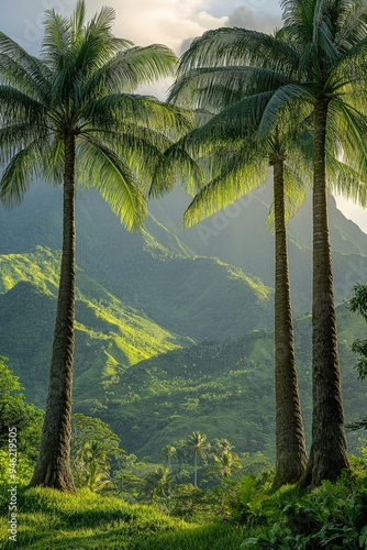 A view of the landscape in the Pacific Islands