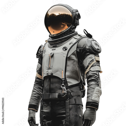 sci fi space suit astronaut  isolated on transparent or white background  photo