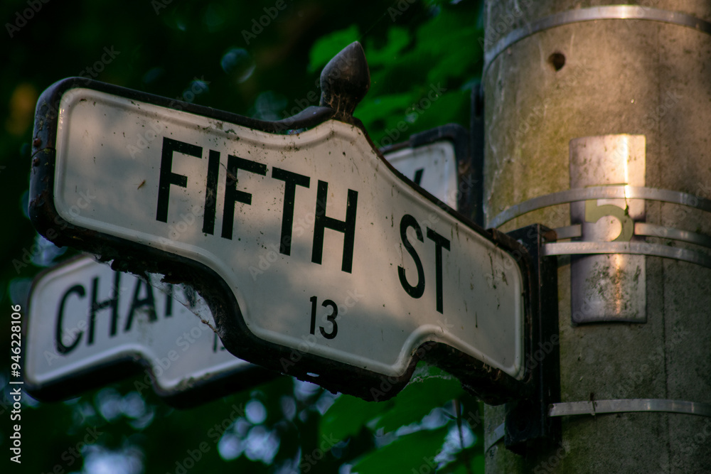 Fototapeta premium Altes Straßenschild