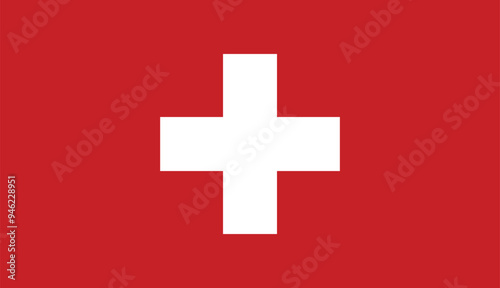 Flag of switzerland, flat vector