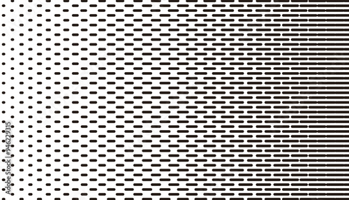 Black and white transition pattern with dots shape. Vector Format editable element. Modern background for design element 