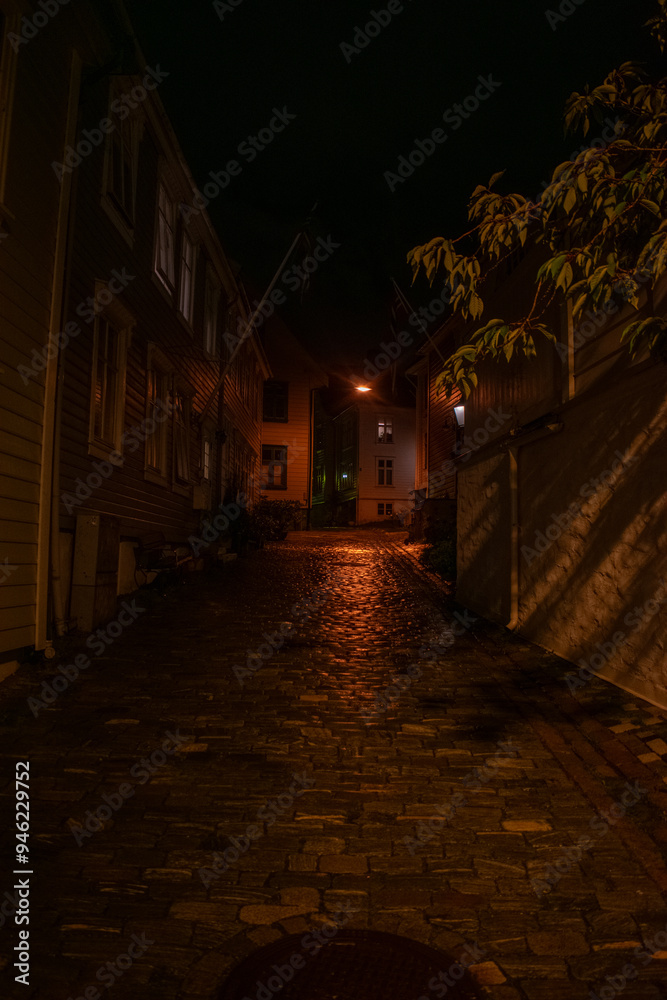 Skandinavische Gasse bei Nacht Skandinavische Gasse bei Nacht
