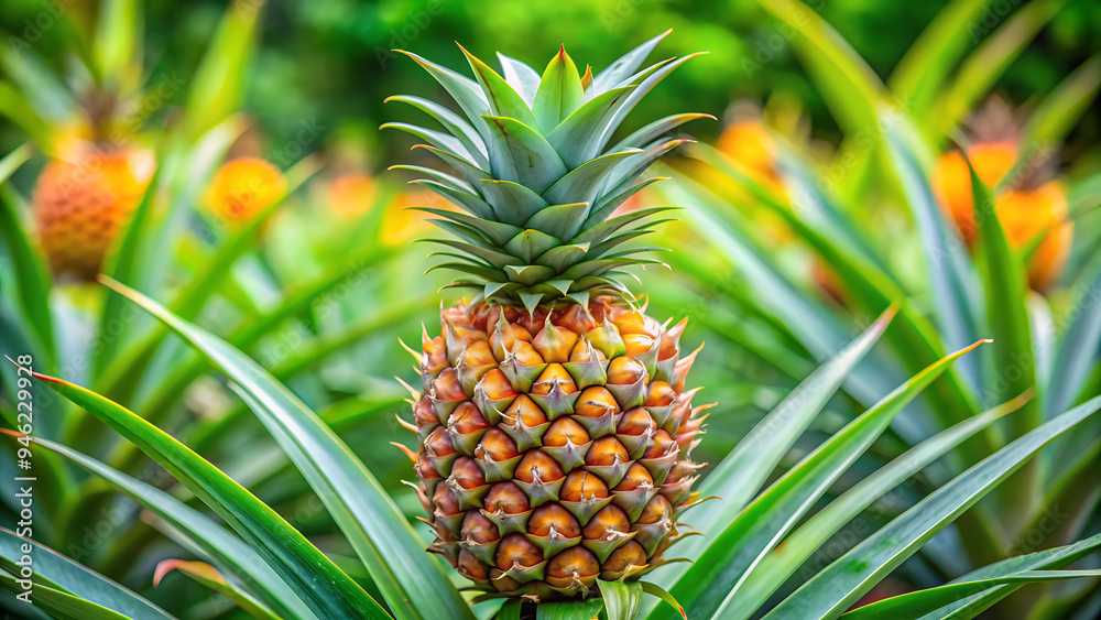 Ripe pineapple fruit. Ripe pineapple on white background Ripe pineapple fruit. Ripe pineapple on white background
