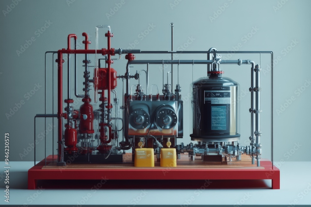 A small chemical reactor, used to synthesize organic compounds. A small chemical reactor, used to synthesize organic compounds.