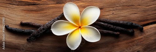 A white orchid flower with a vanilla scent.
