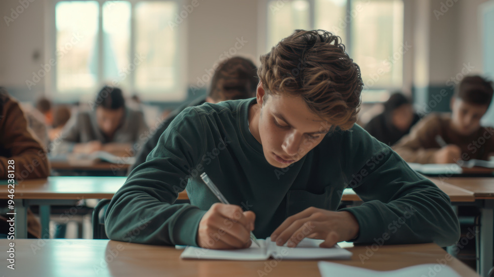 The students taking exam The students taking exam