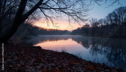 Serene Sunset Reflection